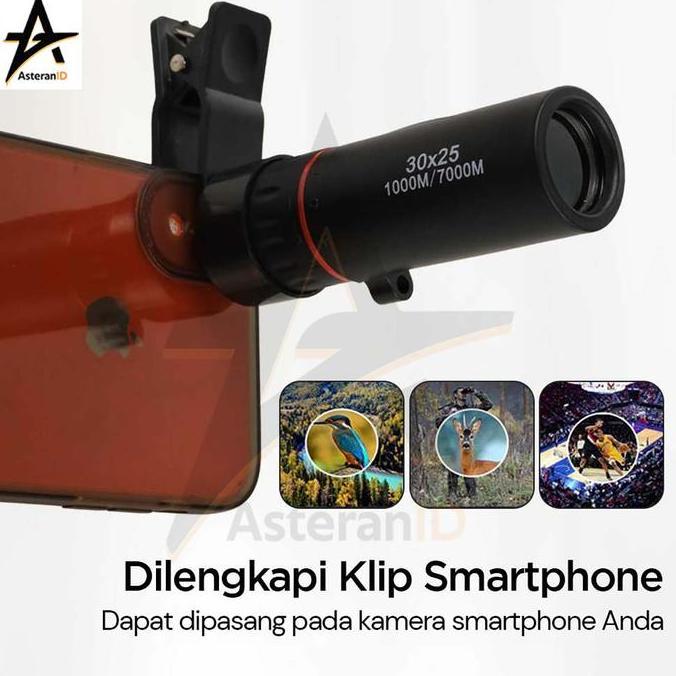 Teropong Monocular Zoom Telescope Compact 10X Camping