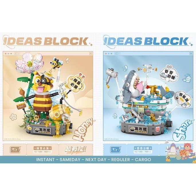 LOZ 1385 Bathing shark 769 pcs LOZ ideas  Mini brick - Puzzle Block Bricks - DIY mini brick