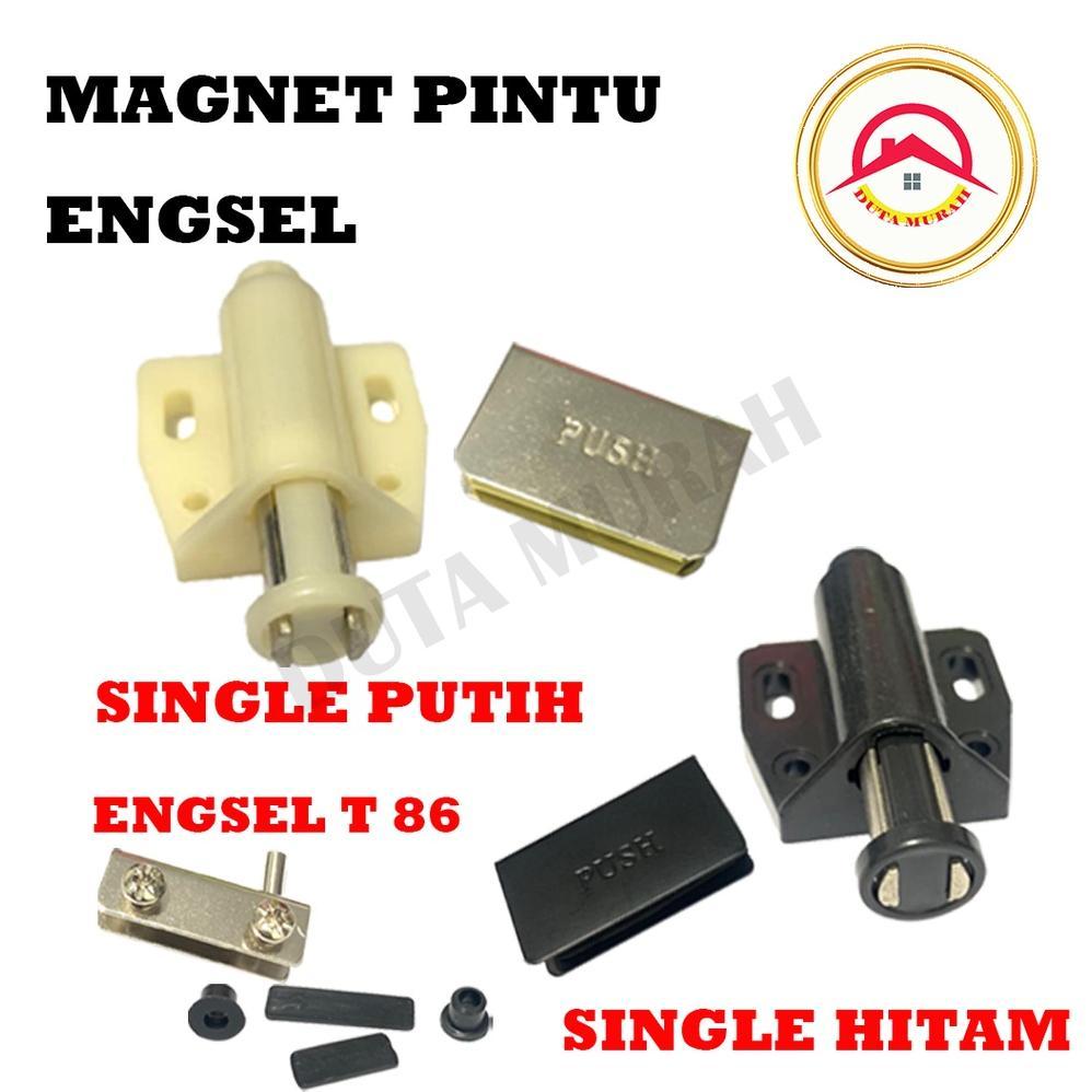 Engsel Kaca Jepit / Magnet Singel Push Open Pintu Kaca