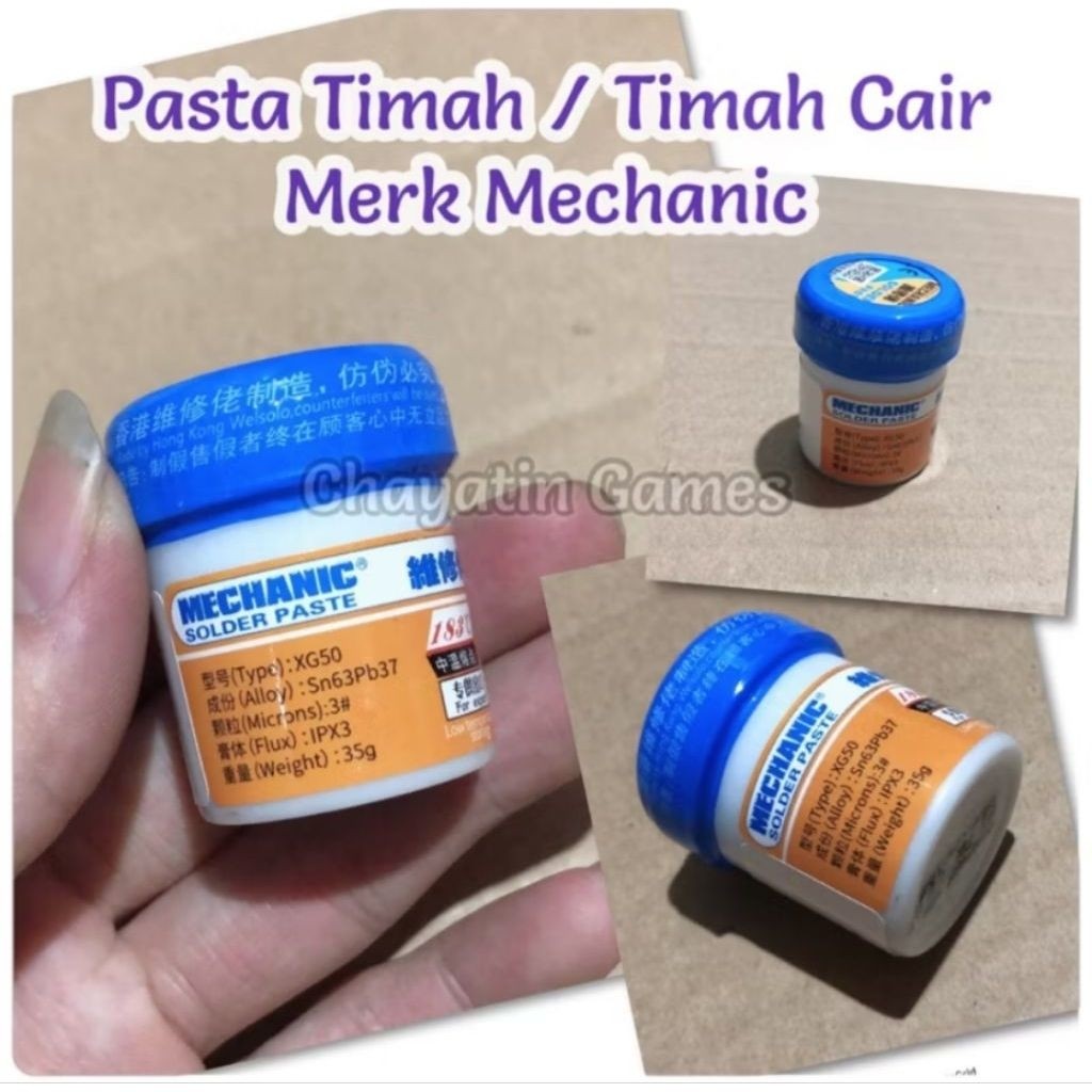 Pasta Timah merk Mechanic / Timah Cair Mechanic untuk solder ic