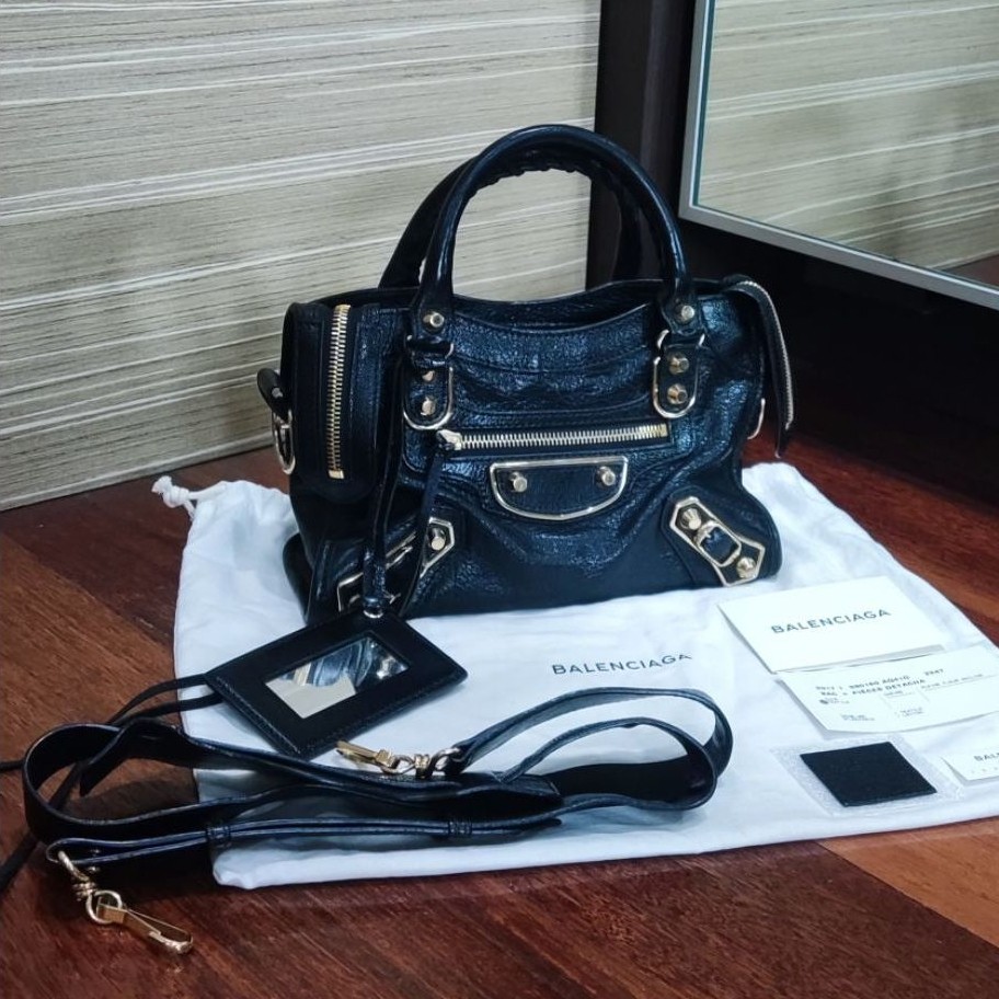 Balenciaga Mini City Edge Black GHW