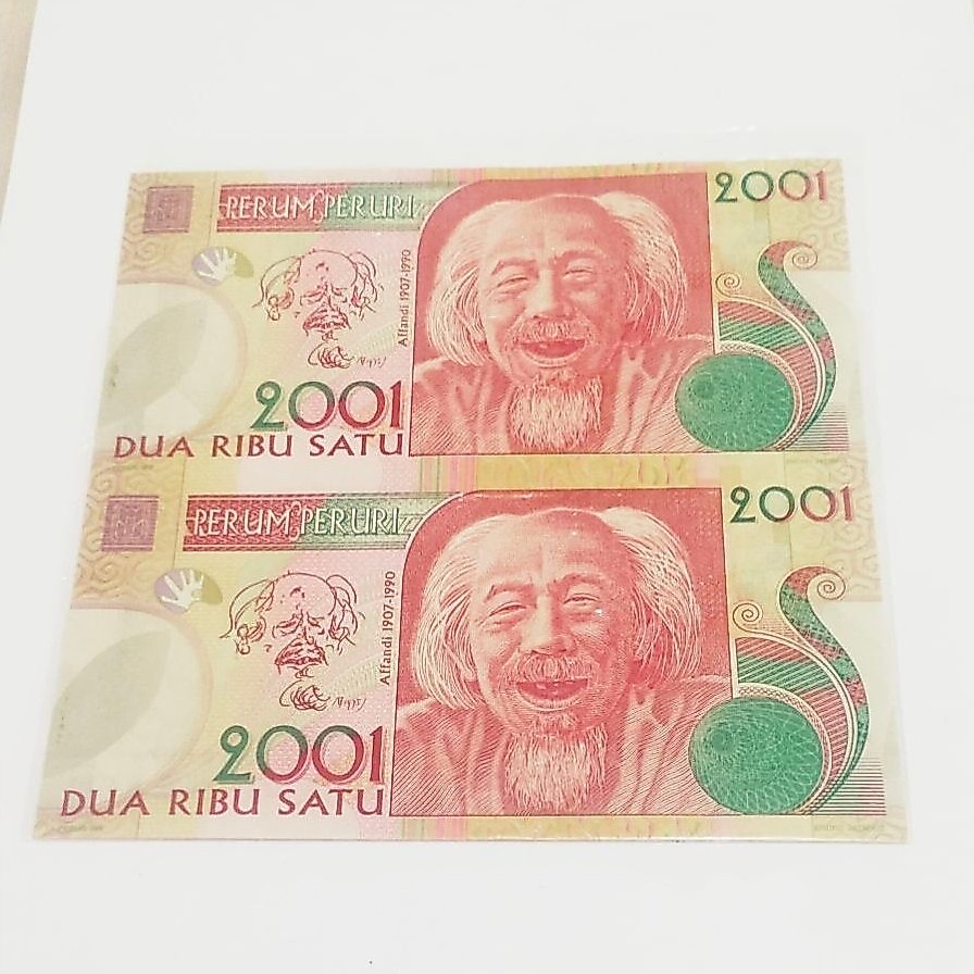 uang uncut testnote peruri Affandi UNC/gress