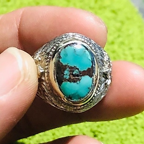Batu pirus Persia biru fancy