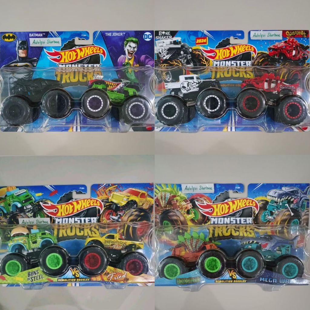 hotwheels hot wheels monster trucks isi 2 batman the tumbler the joker buns of steel all fried up bo