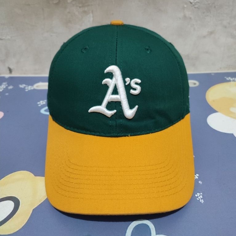 Topi Caps MLB Logo A's Outdoor Cap Two Tone Anak