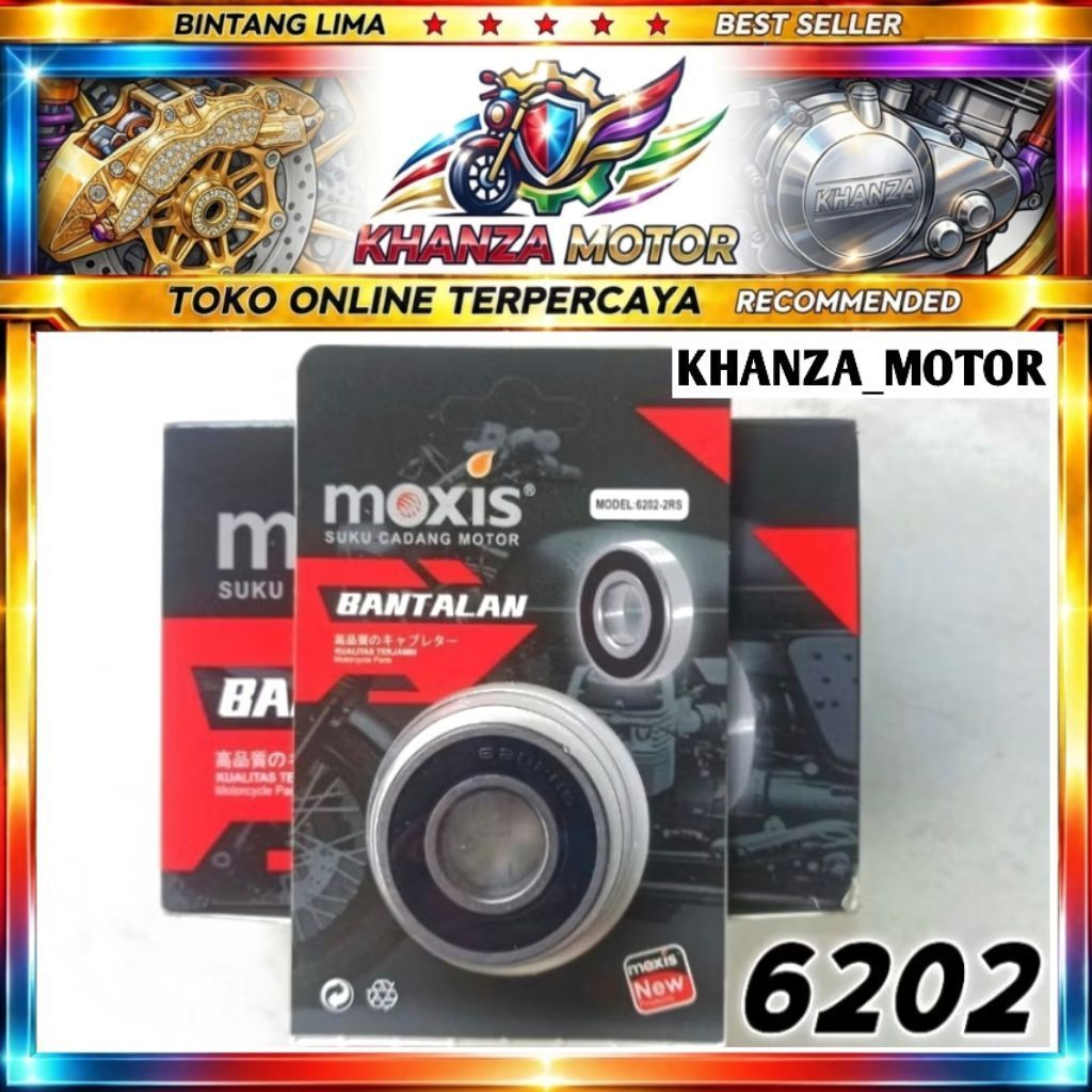 BEARING 6202-2RS / 6202/10 KLAHAR 6202/LAHAR 6202/LAHER 6202/BANTALAN RODA 6202/BEARING MOTOR 6202/K