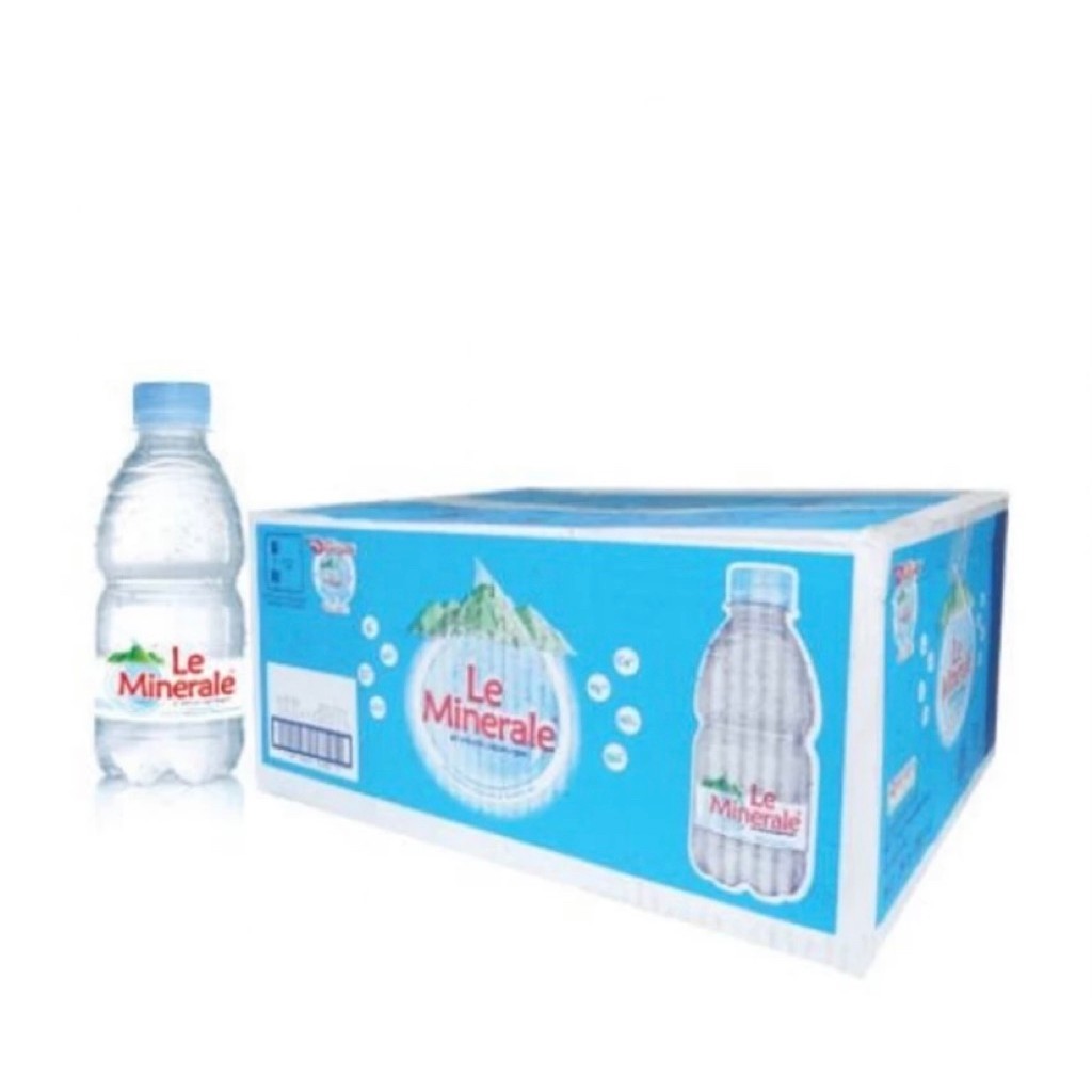 Le Minerale Botol 330 ml dus box karton / kardus packing kecil botol 330 mli air mineral