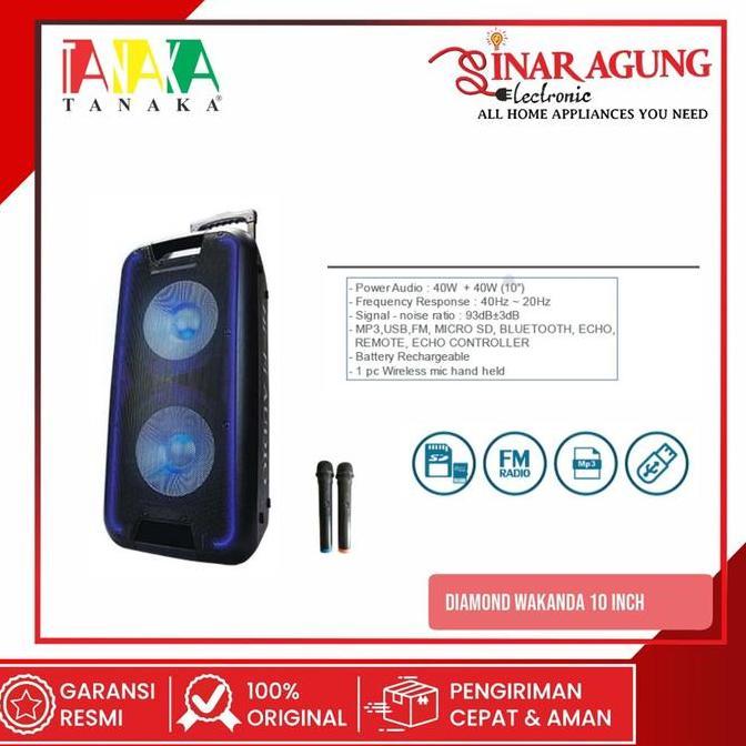 EVAHI TANAKA DIAMOND WAKANDA 10 INCH SPEAKER AKTIF PORTABLE - GARANSI RESMI