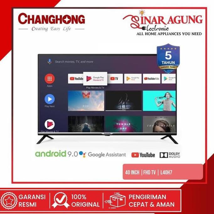 EVAHI Changhong Framless L40H7 LED TV Android TV 40 Inch - FHD TV - 40H7