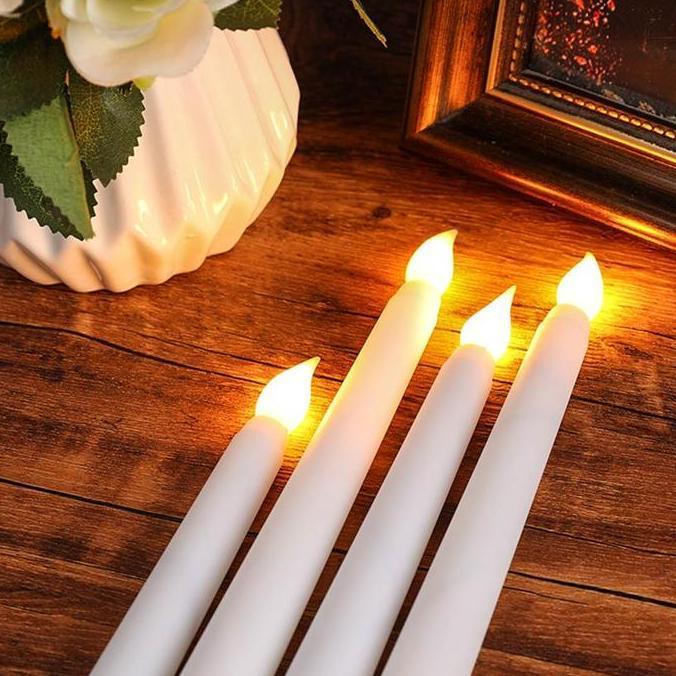 [] 6PCS Lilin LED - Lilin Baterai Panjang - Lampu Elektrik Lilin - Lilin Lampu - Dekorasi Rumah - La