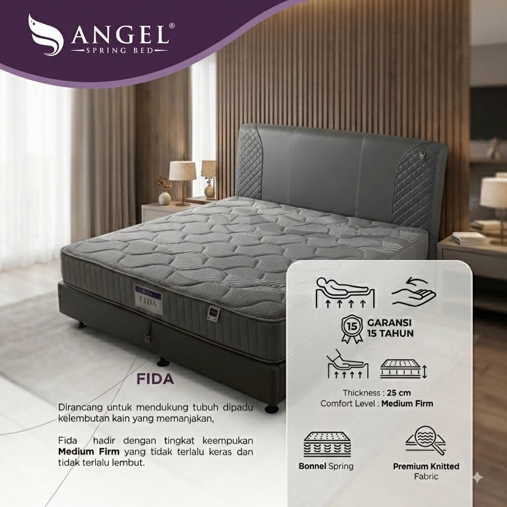Springbed Angel FIDA By Ocean Springbed / Kasur Murah Garansi / Matras Angel Fida / Spring Bed Ekono