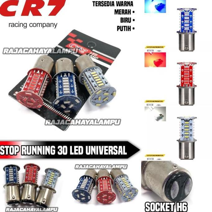 EVAHI Lampu Stop LED Running 30 Mata LED Running Stop Universal Motor Matic Bebek Moge 12V Stoplamp 