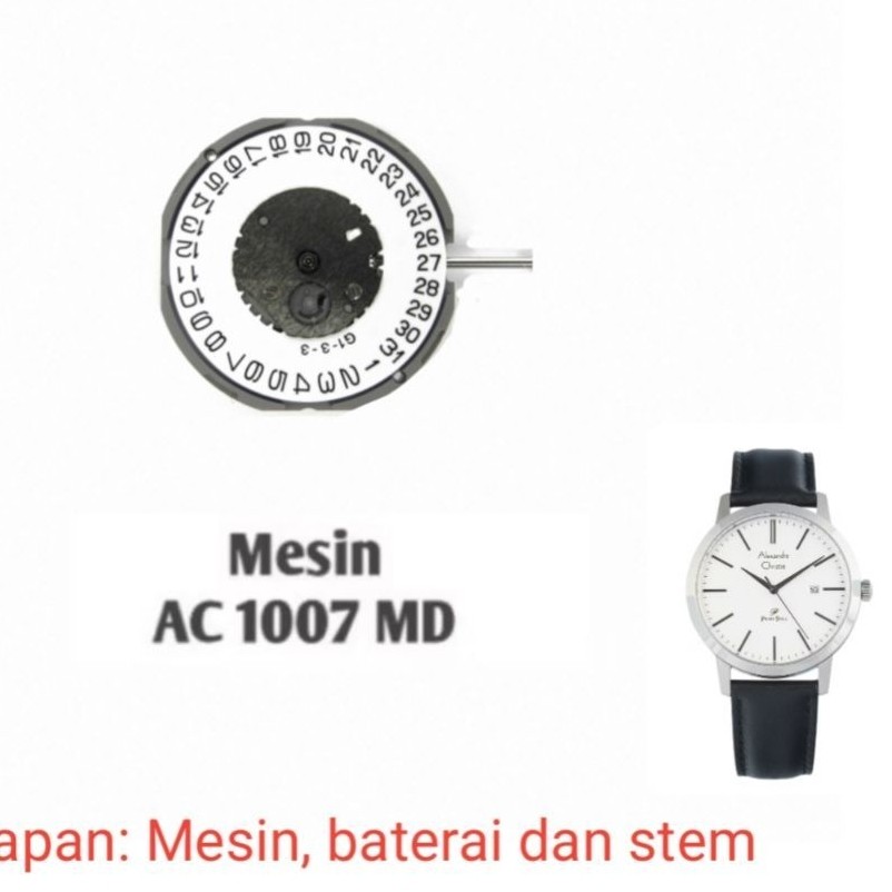 Mesin Original untuk Jam Tangan Alexandre Christie Type AC 1007 MD, AC 1008 MD, AC 1032 MD