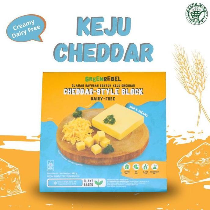 Green Rebel Vegan Cheddar Cheese | Keju Vegan 165 gr