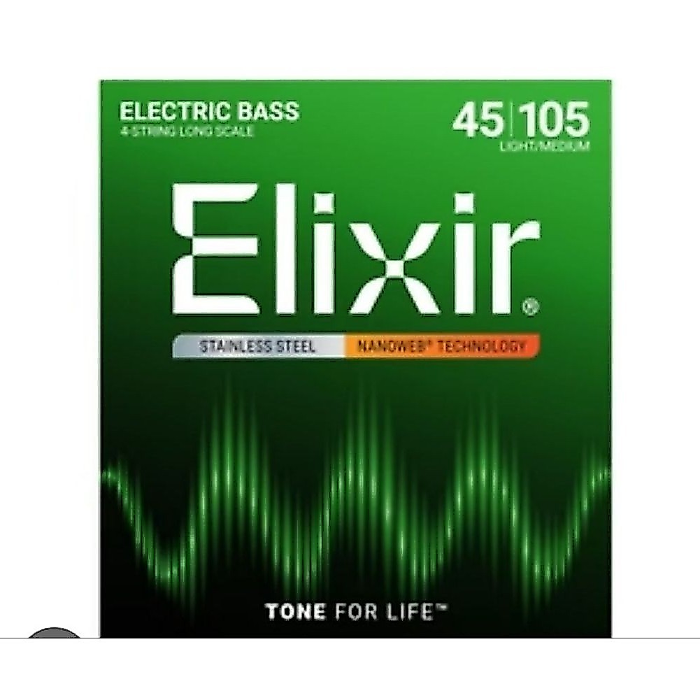 Senar Bass Eletrik Elixir 14677 Nanoweb 45/105 4 senar