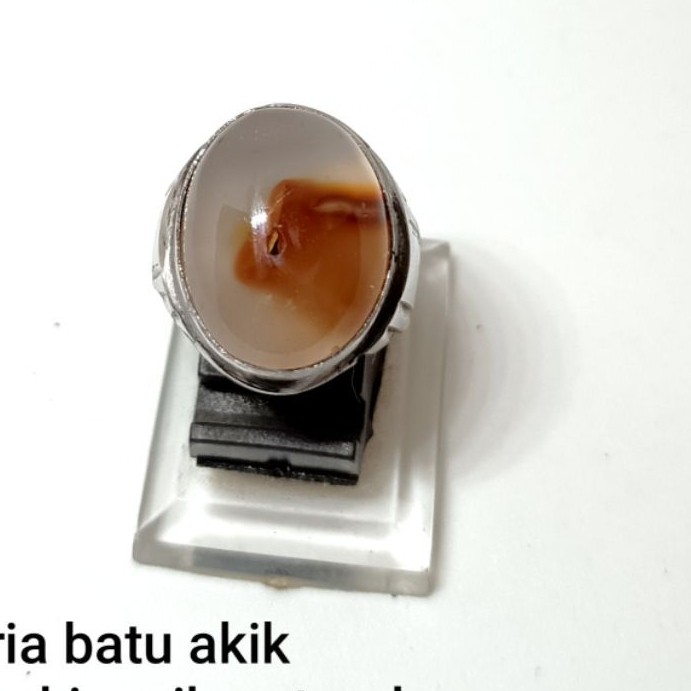 CINCIN BATU AKIK SULAIMAN MADU COMBONG  NATURAL SIZE 7