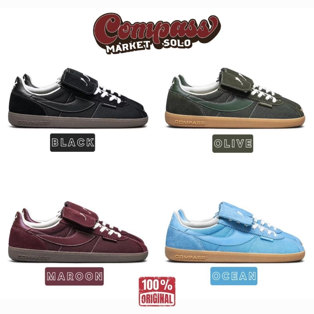 [ORIGINAL] SEPATU COMPASS TRIBUNE HOME AWAY || COMPASS TRIBUN BLACK MAROON OCEAN OLIVE