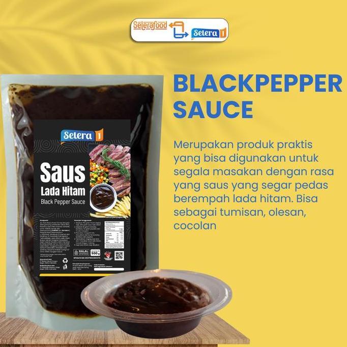Spicegod- Saus Lada Hitam - Saus Lada Hitam Selera1 - Saus Viral Laris 500Gr - Untuk Masakan Ayam Da