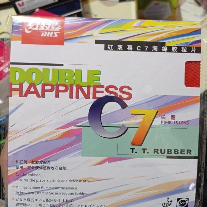 KARET TENIS MEJA BINTIK DHS C7 ORIGINAL