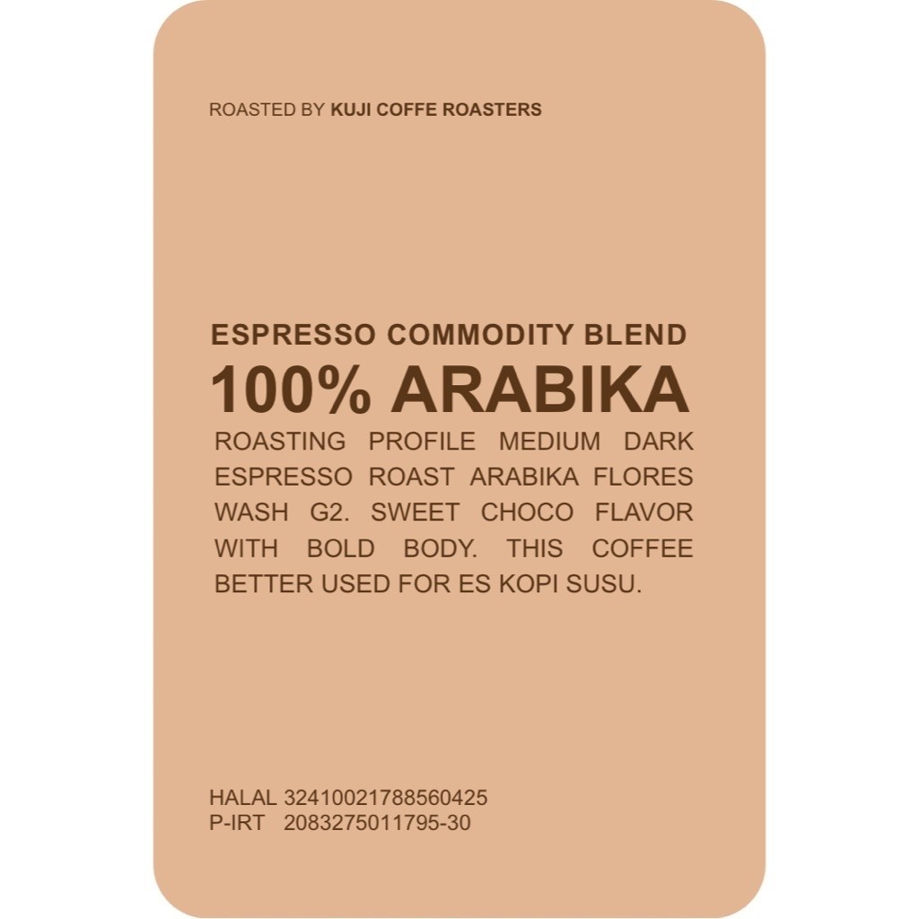 Biji Kopi Espresso Commodity | Kopi Susu | Arabika | Espresso Murah | 1 Kg