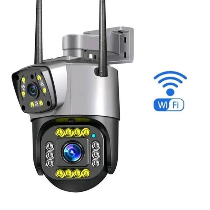 IP CAMERA DUAL LENSA V380 PRO 16MP PTZ SPEED DOME CCTV OUTDOOR WATERPROOF cctv  v380