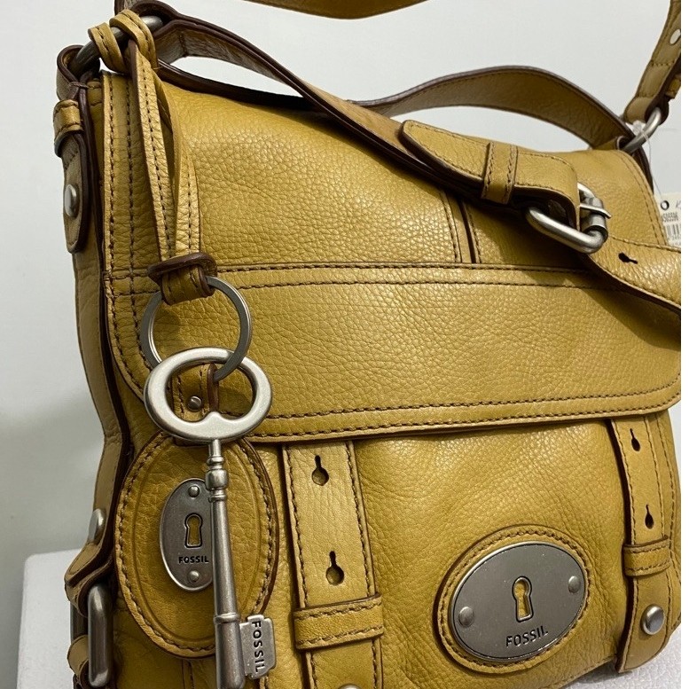 leather crossbody bag Fossil Tan PL