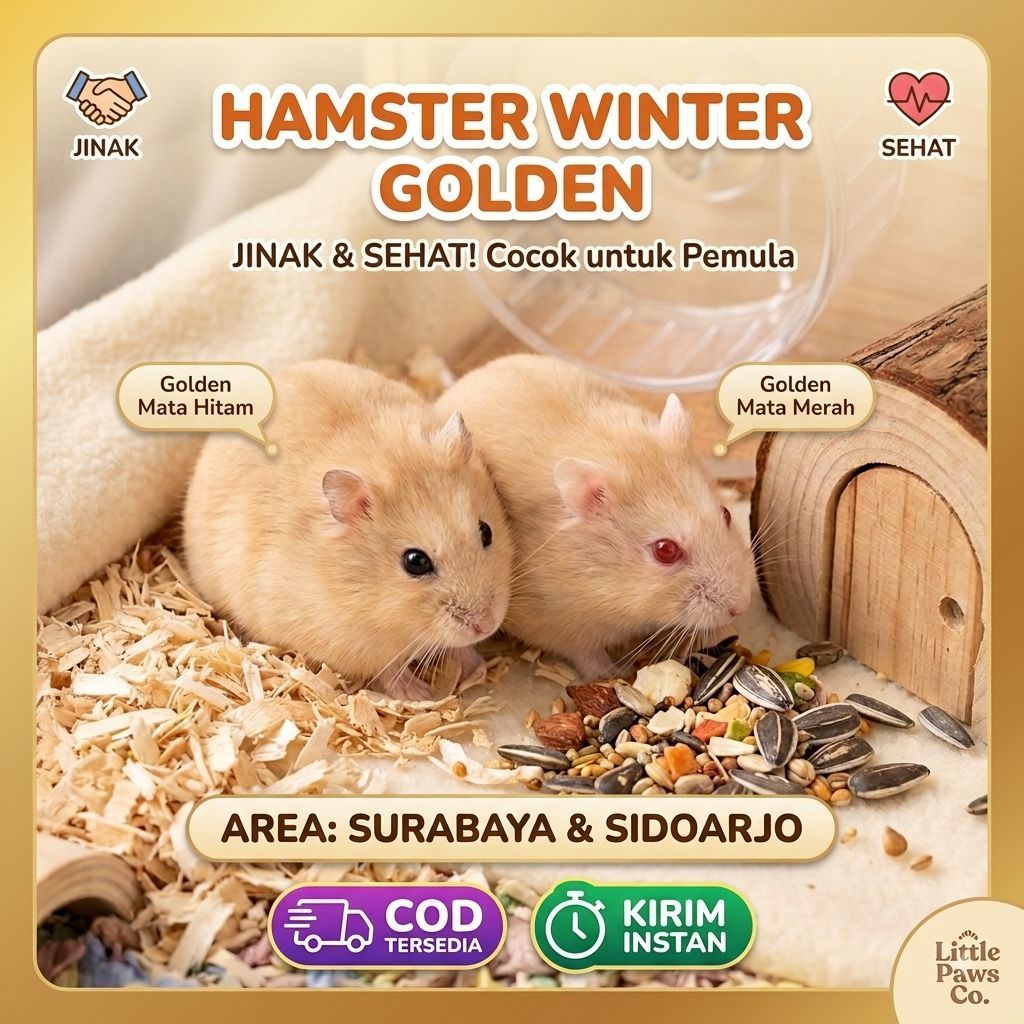 Hamster Gilang HAMSTER WINTER WHITE GOLDEN JINAK
