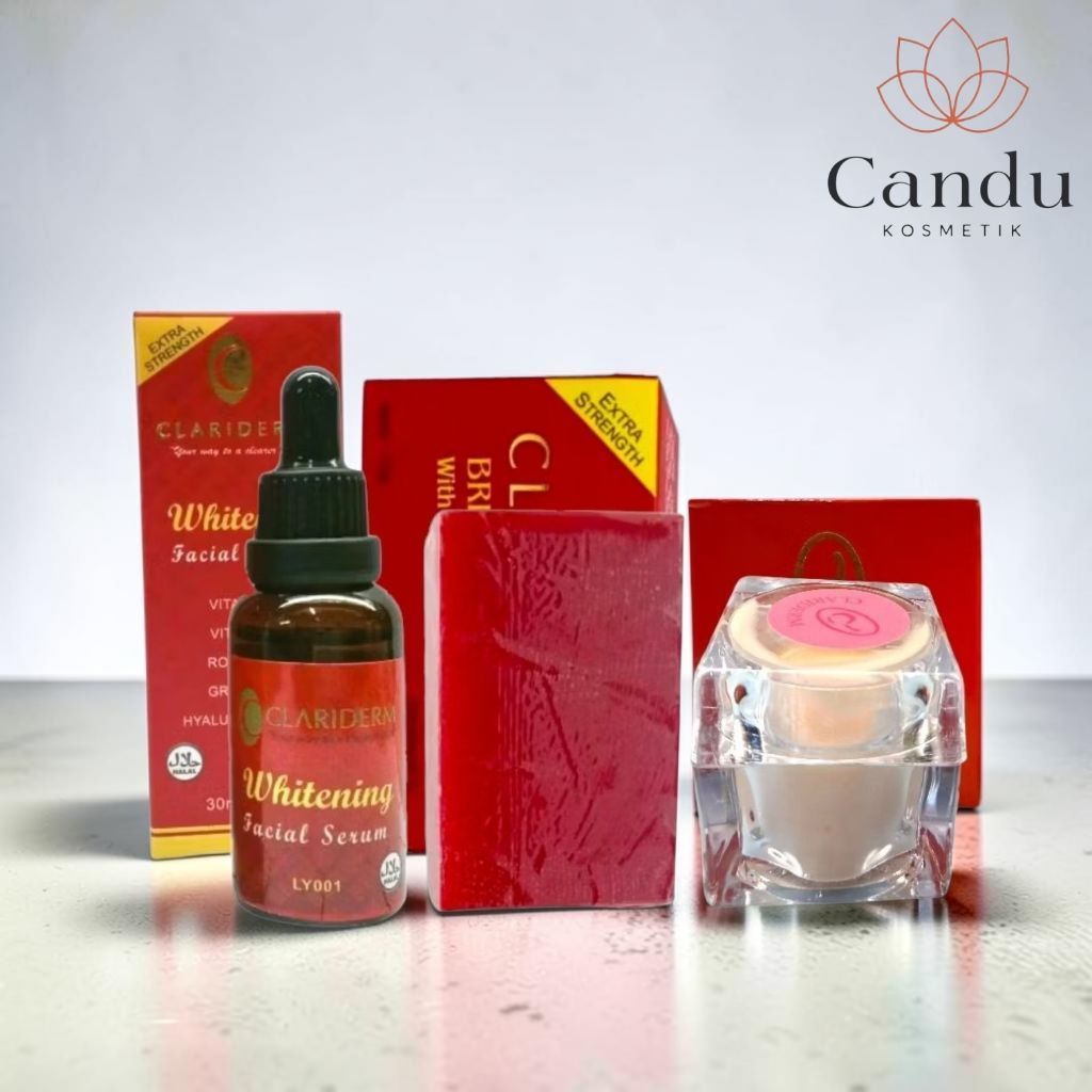 Paket Clariderm 3in1 / Cream Super,Sabun Dan Serum