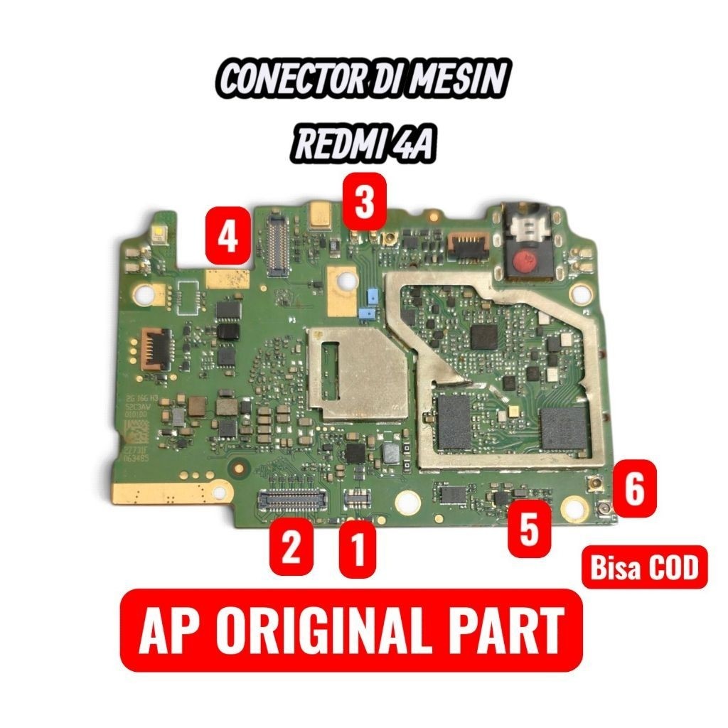 CONECTOR BOARD REDMI 4A CON BATREI/LCD/USB/KAMERA 100% ORIGINAL COPOTAN