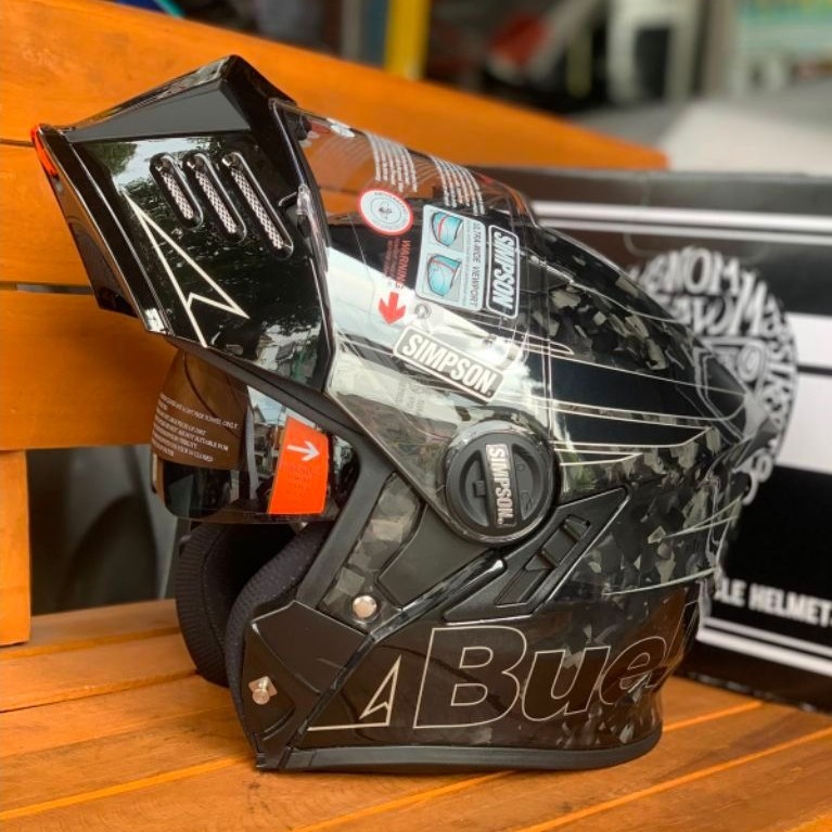 HELM SIMPSON MODULAR DARKSOME BUELL CARBON ORIGINAL