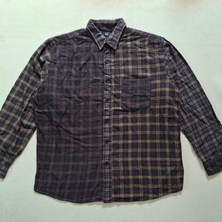 KEMEJA FLANNEL UNIQLO MULTICOLOR ORIGINAL 100%
