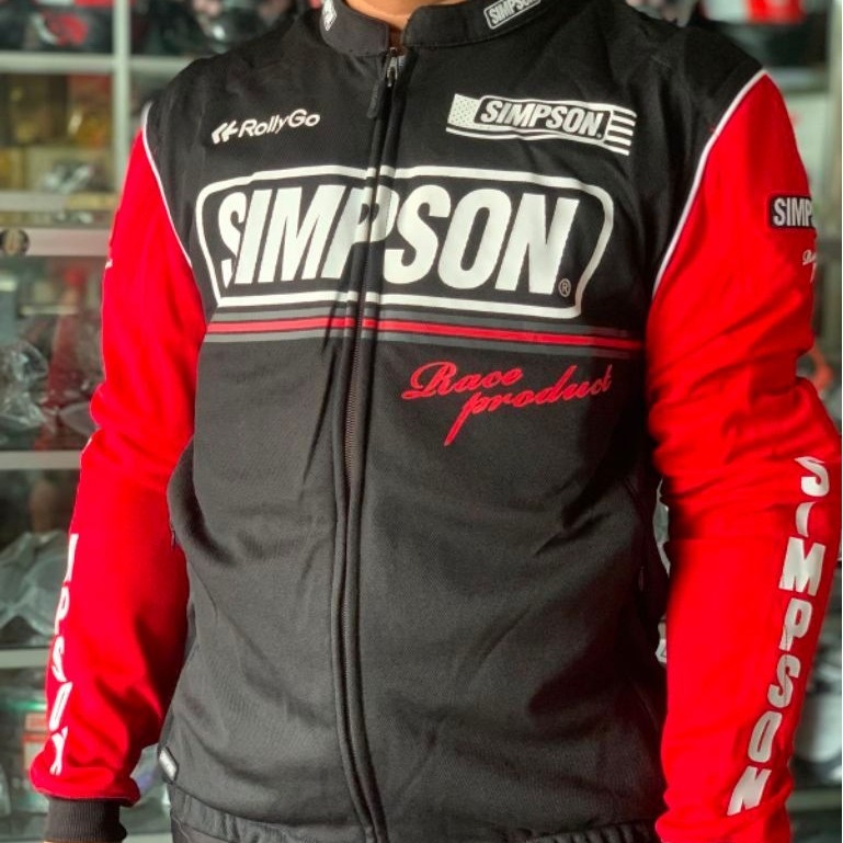 JAKET SIMPSON NSM-C05 BLACK RED ORIGINAL JAKET TOURING