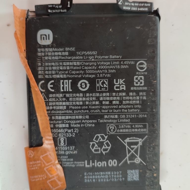 batre redmi note 11 pro 5g bn5e ori copotan