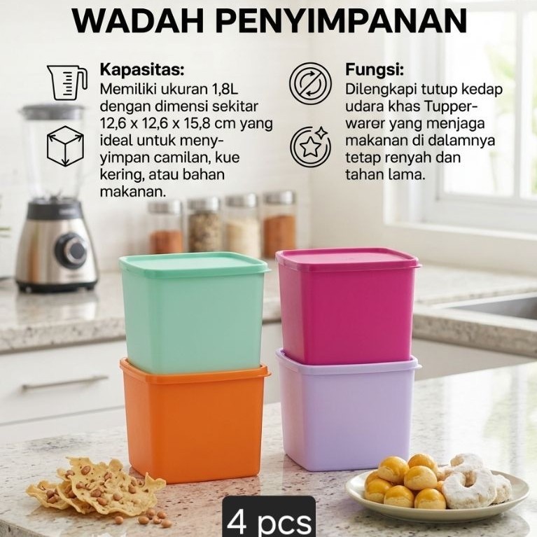 Tupperware Large Square Round