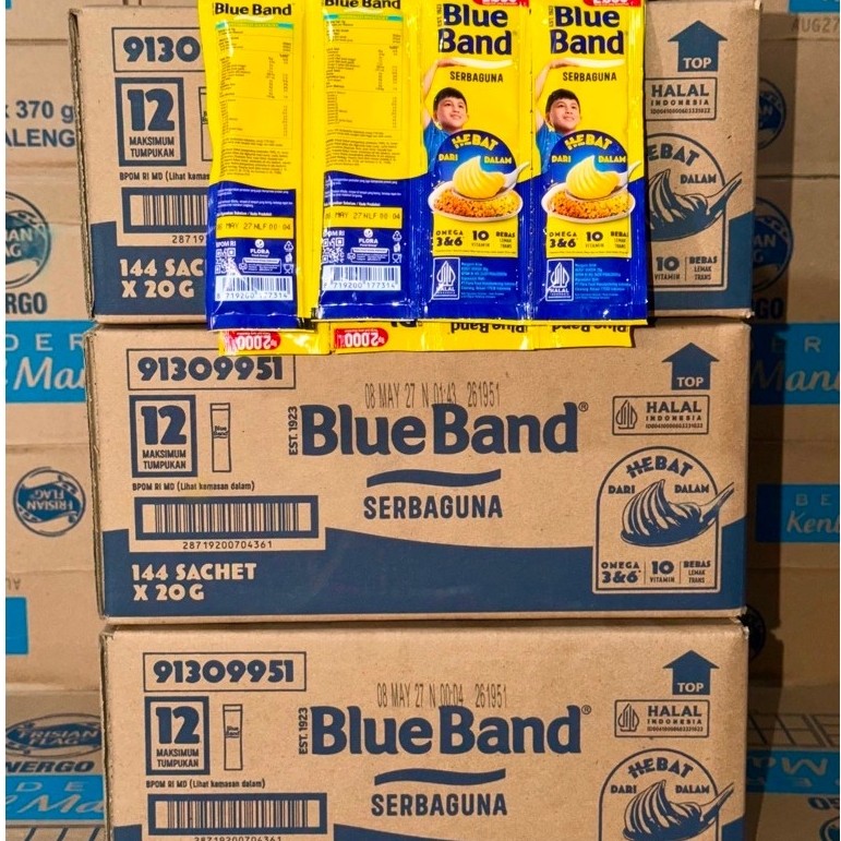 BLUE BAND MARGARIN SERBAGUNA 144 saset @20gram renceng eceran 2000