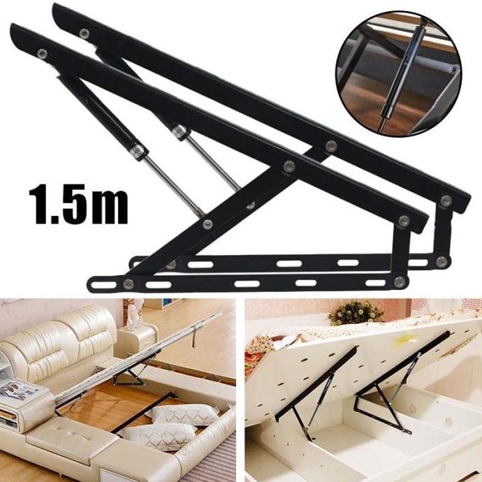 FARMUKE Engsel Ranjang Lipat Hidrolik 150cm Engsel Lipat Tempat Tidur Engsel Divan