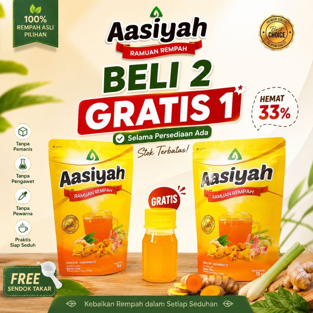 Aasiyah Ramuan Rempah 70GR | Paket 2 Jamu Seduh Rempah Asli