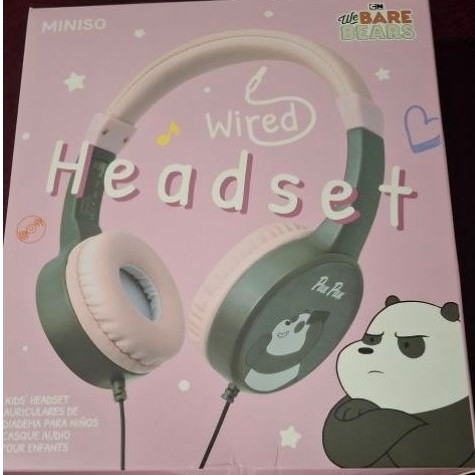MINISO Headset WE BARE BEARS Collection 3.5mm