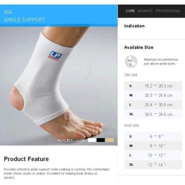 Penyangga Engkel Pergelangan Kaki LP Support LP-604 Ankle Support