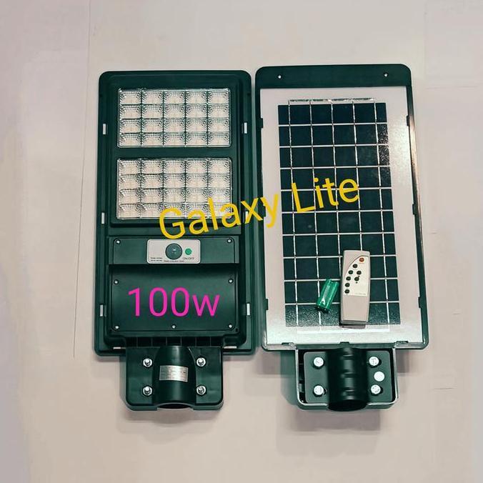 Lampu jalan tenaga surya 100watt plus remote