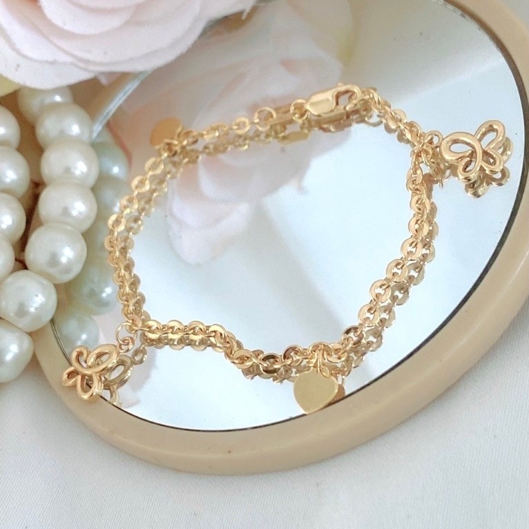 Gelang emas 8k anak buterfly simple