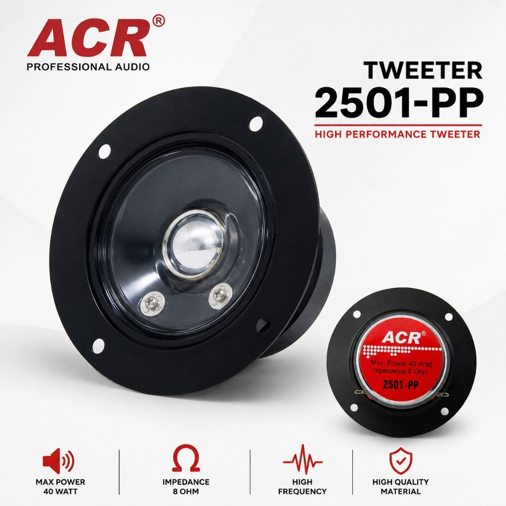 Surya Agung Tweeter ACR 2501 PP / Tweeter ACR 40 Watt / Tweeter 8 Ohm / Tweeter Speaker ACR / Tweete