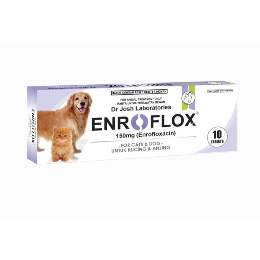 PETTO - Enroflox 10tabs - Obat Antibiotik Anjing & Kucing Diskon
