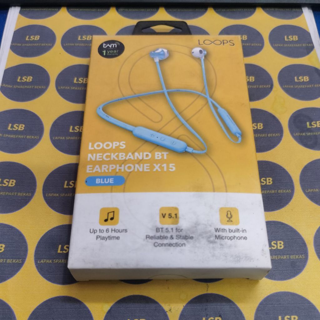 EARPHONE LOOPS NECKBAND BT X15 ORIGINAL LOOPS