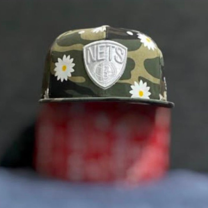 Topi Snapback Adidas x NBA Brooklyn Nets Camo Daisy Vintage Original Second