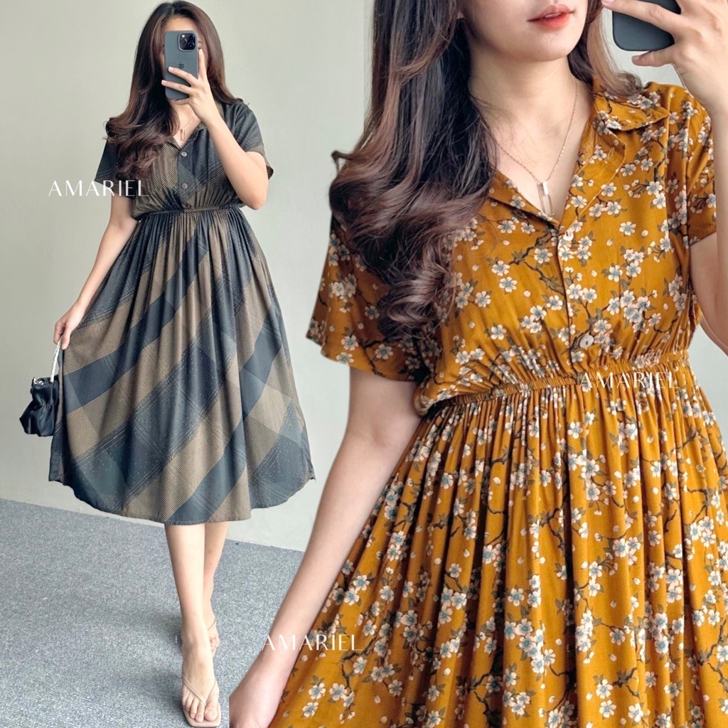 Amariel Elain Dress Daster Nyaman Bumil Busui Friendly