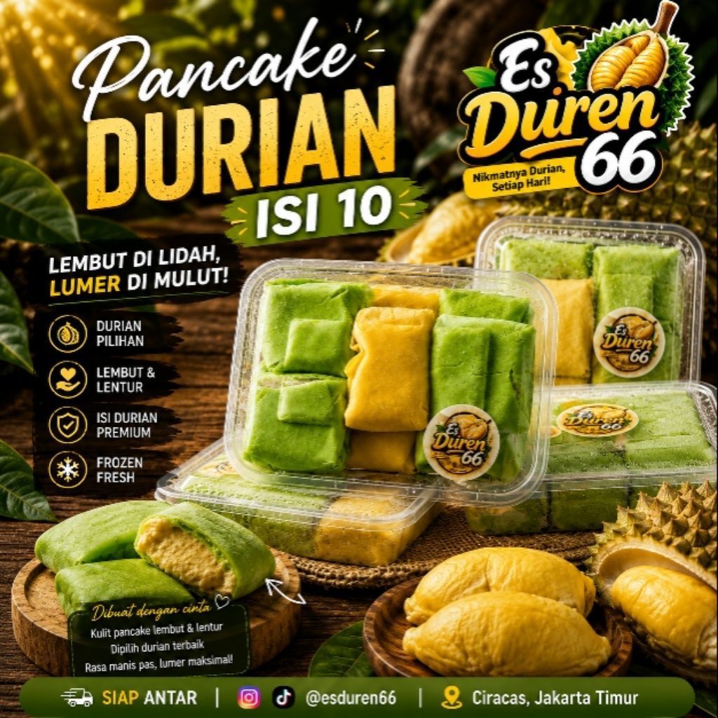 Pancake Durian / Pancake Durian Box / Pancake / Durian Pancake / Pancake Durian Isi  10