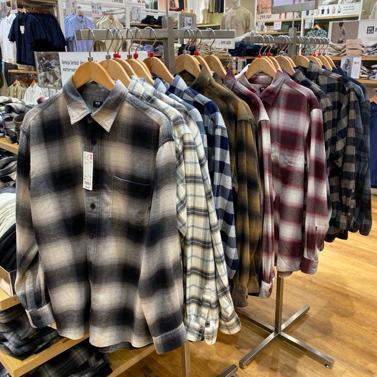Free Ongkir Uniqlo Kemeja Flanel Veterano Boardcloth Original