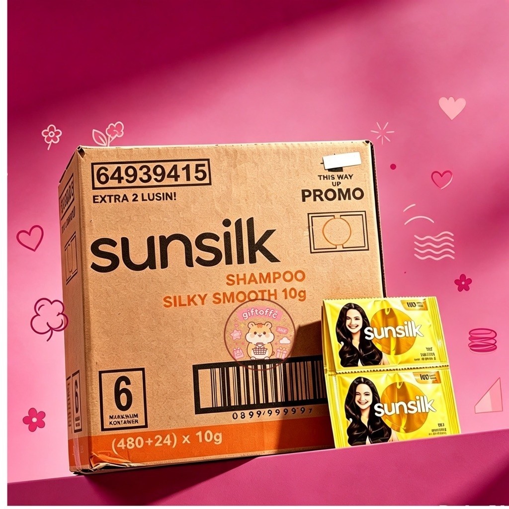 [ 1 KARTON ] SHAMPO SUNSILK KUNING SOFT AND SMOOTH / SAMPO SUNSILK SACHET RENCENGAN / SUNSILK KUNING