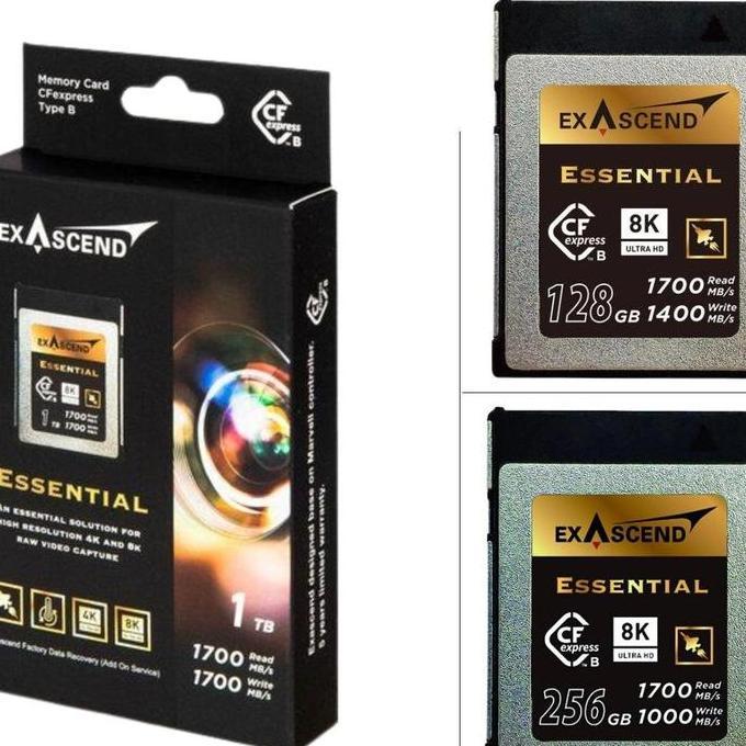 Promo Exascend Essential Cfexpress Card(Type B) 128Gb 256Gb 512Gb 1Tb 2Tb